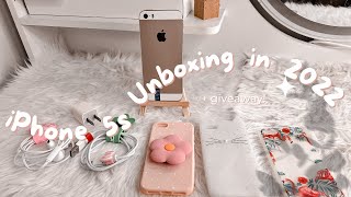 Unboxing iPhone 5s in 2022  Giveaway [upl. by Atik]