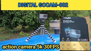 DIGITEK GOCAM DAC002 action camera 5k 30FPS review 2024 [upl. by Keli]