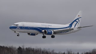 CargoLogic Germany  Boeing 73748ESF  Landing amp Takeoff [upl. by Rozamond]