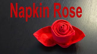 Fancy Napkin Fold Rose Tutorial [upl. by Punak]