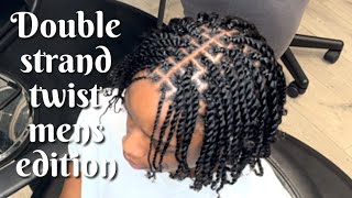 Double strand twist  mens 4c hair [upl. by Gnok]