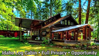 Idaho Log Cabin For Sale  Idaho Off Grid Cabin For Sale  2bds  Fenced Pastures  Barn  28 acres [upl. by Lefkowitz]