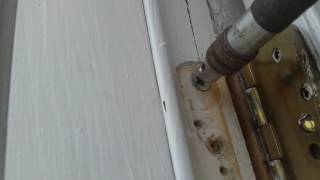 How to fix stripped out door hinges FAST SIMPLE and EASY [upl. by Ennovoj902]