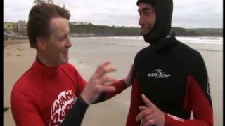 BBC Series  Simon Reeve Learns to Surf with John McCarthy [upl. by Diena]