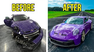 FULL BUILD  REBUILDING A CRASH DAMAGED PORSCHE 911 GT3 [upl. by Iaht]