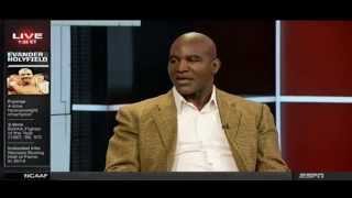 Evander Holyfield talks chasing Tyson and the madness of prime Mike Tyson 111015 [upl. by Dahle]