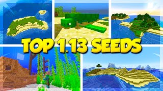 TOP 5 SURVIVAL ISLAND SEEDS for MINECRAFT 113 Minecraft Update Aquatic Seeds [upl. by Mills705]