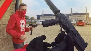 Airsoft War  Gang Turf War 10 POV  TrueMOBSTER [upl. by Ellimac926]