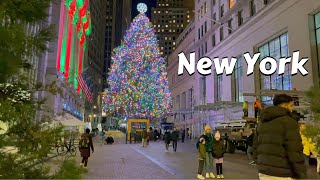 NYC Christmas Lights 2022  Holiday Season In Manhattan NY  New York City Virtual Tour [upl. by Shyamal]