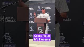 Coors Field It’s extreme Colorado Rockies manager Bud Black preaches the importance of defense [upl. by Baumbaugh]