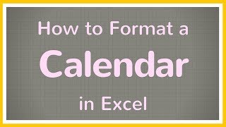 How to Format a Calendar in Excel  Tutorial 📆 [upl. by Madison963]