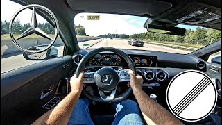 Mercedes Benz A180 136PS W177 2020  Top Speed German Autobahn POV Test Drive [upl. by Settera802]