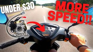 How to make your 50cc moped WAY FASTER for cheap highly recommend [upl. by Otrebron]