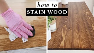 How to Stain Wood  Easy Tips for Staining Wood amp Getting a Beautiful Finish [upl. by Sandi30]