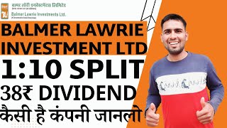 Balmer Lawrie Investment Share Split amp Dividend  Balmer Lawrie Investment Share Latest News  BLIL [upl. by Sisco994]