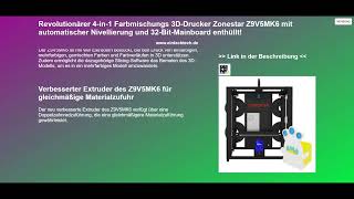 Revolutionärer 4in1 Farbmischungs 3DDrucker Zonestar Z9V5MK6 mit automatischer Nivellierung und [upl. by Nedmac]