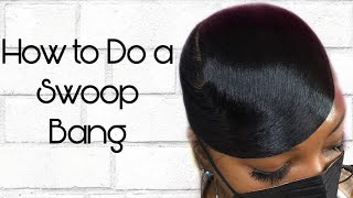 How to do a Swoop Bang for a Ponytail with Voiceover [upl. by Asaert188]