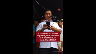 PJ Gubernur DKI Jakarta Teguh Setyabudi Umumkan UMP 2025 naik [upl. by Eerrehs]