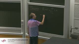 Gady Kozma  Irreducibility of random polynomials [upl. by Asta163]