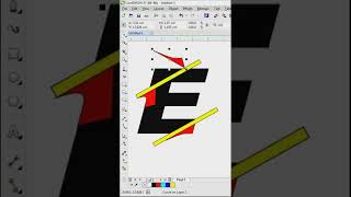 how to draw letter e logo with embossing  bevel effect in coreldraw [upl. by Grekin]