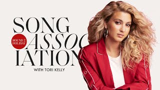 Tori Kelly is Back for Round 2 of Song Association Sings quotSanta Babyquot quotSilent Nightquot amp More  ELLE [upl. by Golding937]