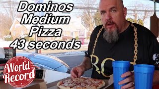 Dominos Medium Pizza FASTEST TIME EVER  43 seconds [upl. by Bernt]