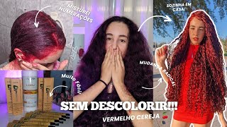 Pintando o cabelo SOZINHAComo cheguei ao CABELO VERMELHO CEREJA 🍒  SEM DESCOLORIR 066744 [upl. by Bernice]