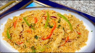 Restaurant Style Chicken Fajita Rice Recipe by AKK [upl. by Hnid]