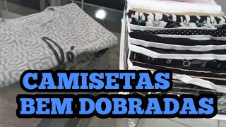 COMO DOBRAR CAMISETAS USANDO COLMÉIA ORGANIZADORA [upl. by Lledroc]