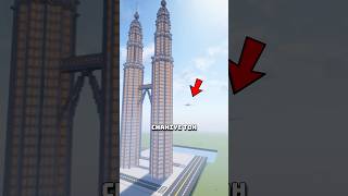 I crashed plane in Twin Tower In Minecraft [upl. by Gardner]