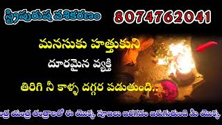 స్ట్రిపురుష వశికరణం  vasikaranam videos telugu 8074762041 [upl. by Nevear]