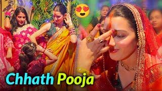 Chhath Pooja Mein Machaya Dhamaal  Shadi ke Baad Pehla Chhath Celebration [upl. by Coral672]