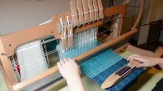 Weaving on my table loom [upl. by Ymmij163]