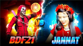 Jannat আপু কি করল আমার সাথে দেখুন🤣Jannat Gaming Vs bdf21 [upl. by Yeldarb]