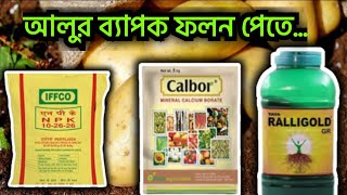 আলুর ব্যাপক ফলন পেতে রাসায়নিক সার Micronutrients humic acid amino acid Potato cultivation [upl. by Evot]