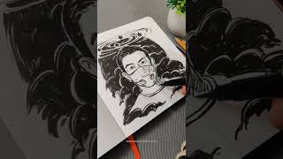 Inktober drawing challenge 🤩💫✨ get ready for this Inktober inkdrawing inktober ink art ytshorts [upl. by Rinaldo976]