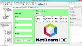 Create Java Application with JTable and Form using Swing GUI Builder of Netbeans IDE  Source Code [upl. by Zimmerman]