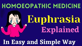 Euphrasia 30 Homoeopathic Medicine  Uses and Benefits for all Eye Problem  Euphrasia Drug Picture [upl. by Zehc196]