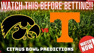 Citrus Bowl Betting Preview  Iowa Hawkeyes vs Tennessee Volunteers Prediction and Picks [upl. by Nayek]