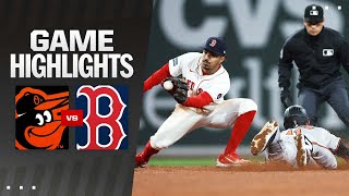 Orioles vs Red Sox Game Highlights 41124  MLB Highlights [upl. by Yeltrab]