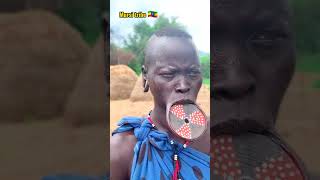 They looks Dangerous  Mursi Tribe africantribes shortvideo short [upl. by Akitnahs]