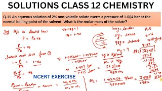 An aqueous solution of 2 nonvolatile solute exerts a pressure of 1004 bar at the normal boiling [upl. by Neiht]