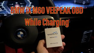 VEEPEAK OBD Battery Temp while charging BMW iX M60 [upl. by Ahsinod]