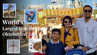 We Visited Worlds Largest Folk Festival  Crazy Rides  Fun Games  Oktoberfest  Munich Germany [upl. by Imeka]