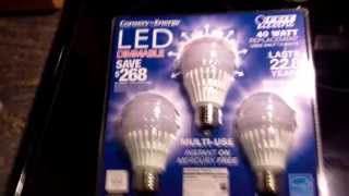 REVIEW FEIT Dimmable LED Light Bulbs 3 Pack 40W Replacement Uses 75W 500 Lumens [upl. by Norvell]