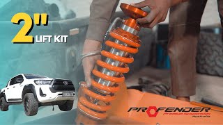 2 INCH LIFTKIT FOR TOYOTA HILUX  PROFENDER KING SERIES SUSPENSION  motorgaragemodification [upl. by Crotty]