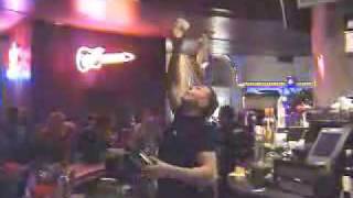 Mindaugus Mig Gradekas flair bartending Carnival Court Harrahs Las Vegas [upl. by Sella144]