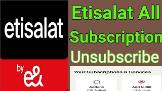 how to Check etisalat Sim Card Service  How to Unsubscribe Etisalat sim card Subscription 2024 [upl. by Engelbert]