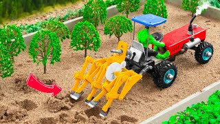 Diy mini tractor dengerous stuck in mud with plough machine  diy plow tractor  sanocreator [upl. by Kaela]