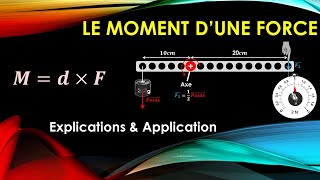 Moment dune force  Explications amp Application [upl. by Lipcombe]